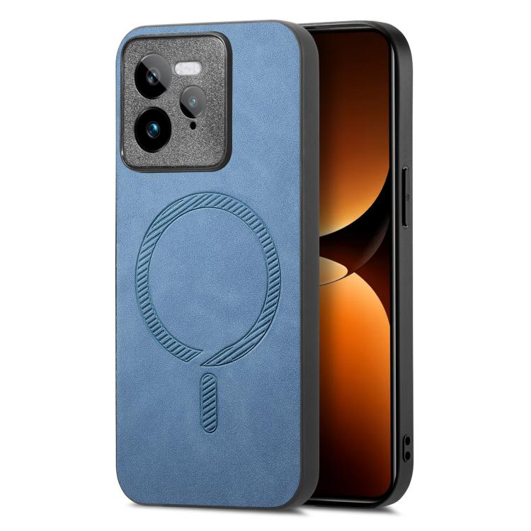 Retro MagSafe Magnetic PU Back Cover Phone Case, Compatible with Realme GT7 Pro