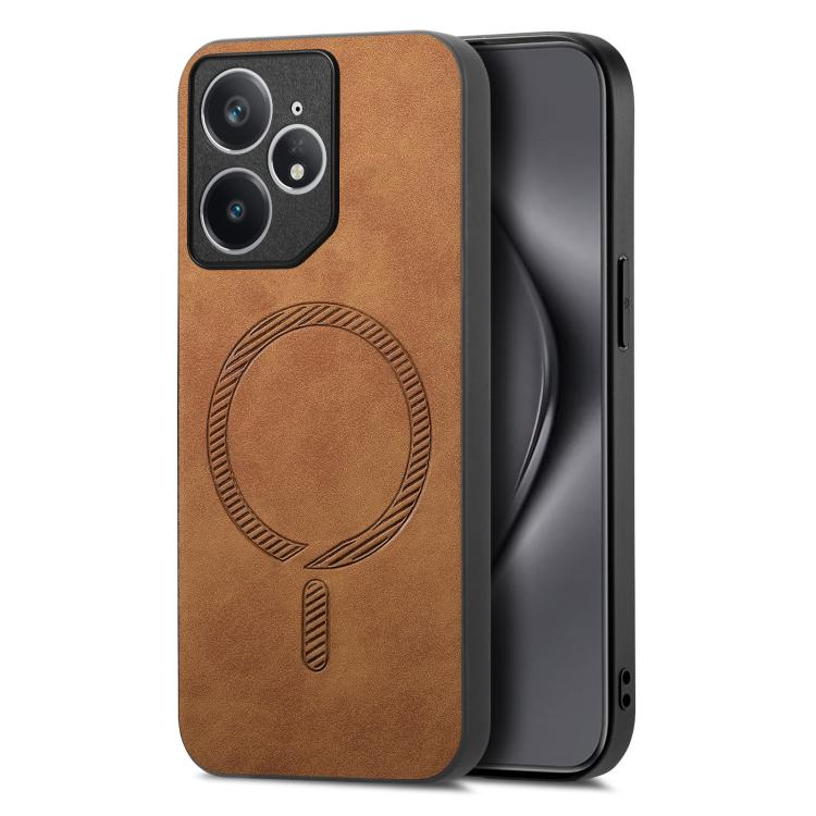 Retro MagSafe Magnetic PU Back Cover Phone Case, Compatible with Realme Neo7
