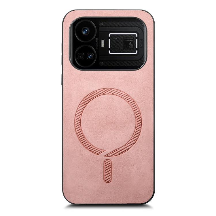 Retro MagSafe Magnetic PU Back Cover Phone Case, Compatible with Realme GT5 5G