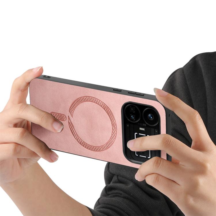 Retro MagSafe Magnetic PU Back Cover Phone Case, Compatible with Realme GT5 5G