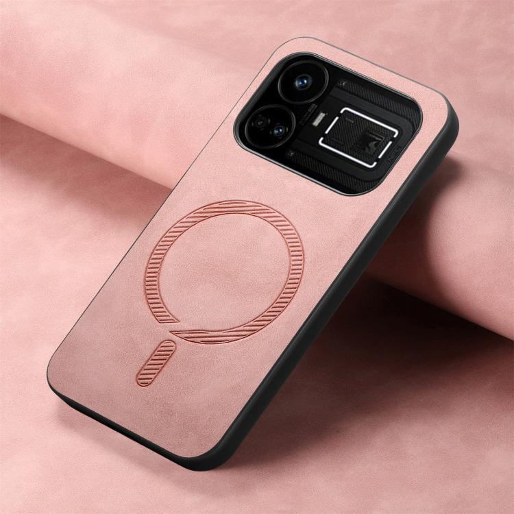 Retro MagSafe Magnetic PU Back Cover Phone Case, Compatible with Realme GT5 5G