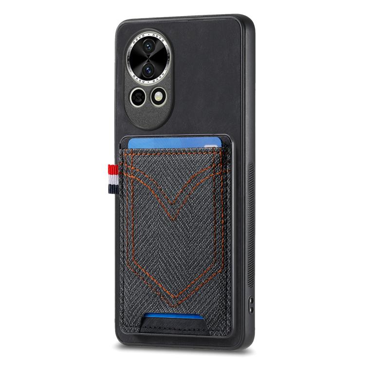 Denim Texture Leather Skin Phone Case with Card Slot, Compatible with Huawei nova 13