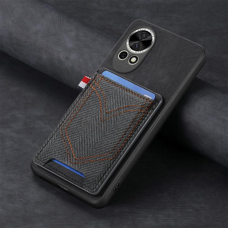 Denim Texture Leather Skin Phone Case with Card Slot, Compatible with Huawei nova 13