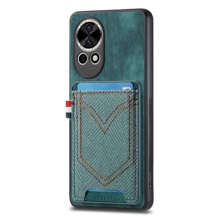 Denim Texture Leather Skin Phone Case with Card Slot, Compatible with Huawei nova 13