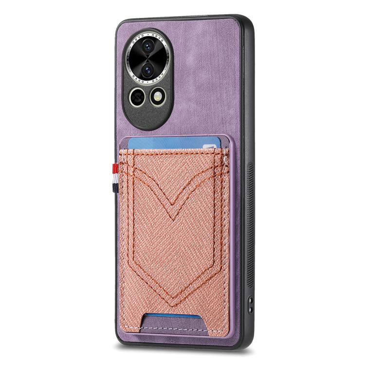 Denim Texture Leather Skin Phone Case with Card Slot, Compatible with Huawei nova 13