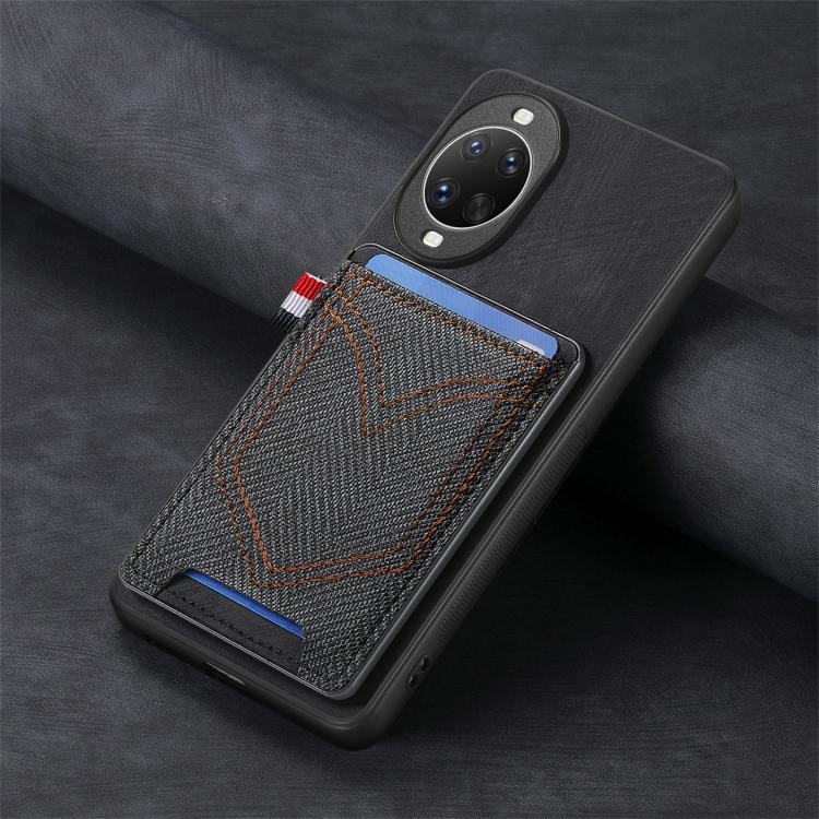 Denim Texture Leather Skin Phone Case with Card Slot, Compatible with Huawei nova 14