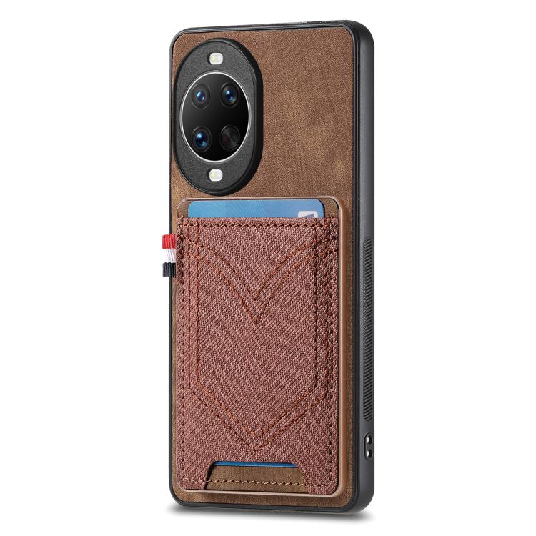 Denim Texture Leather Skin Phone Case with Card Slot, Compatible with Huawei nova 14