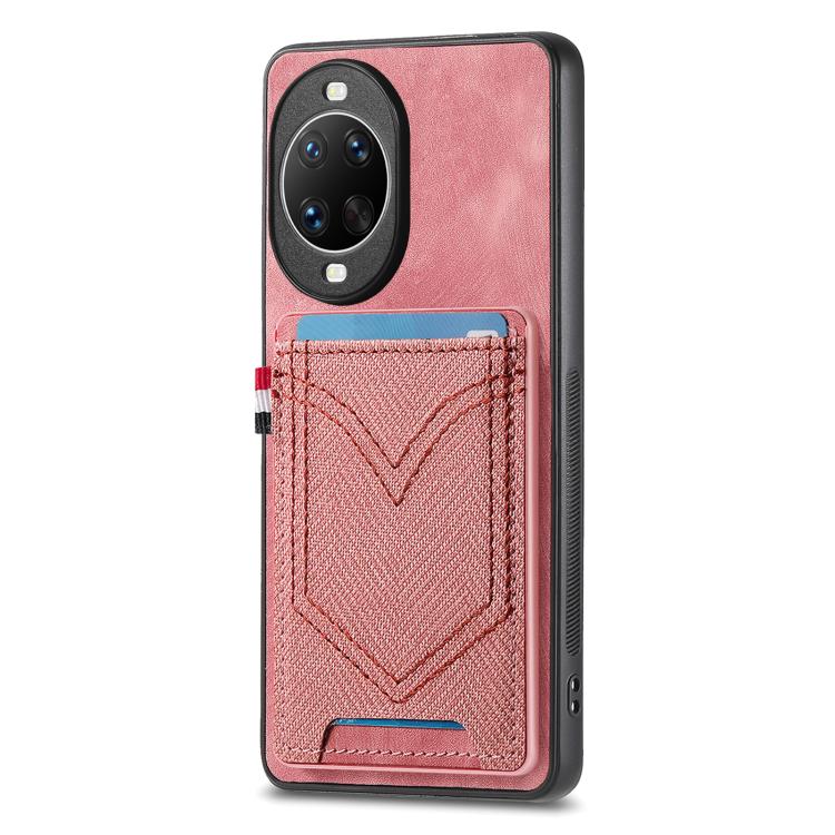 Denim Texture Leather Skin Phone Case with Card Slot, Compatible with Huawei nova 14