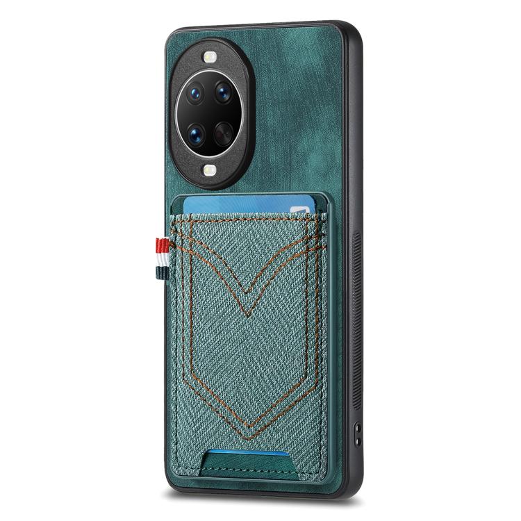 Denim Texture Leather Skin Phone Case with Card Slot, Compatible with Huawei nova 14 Pro