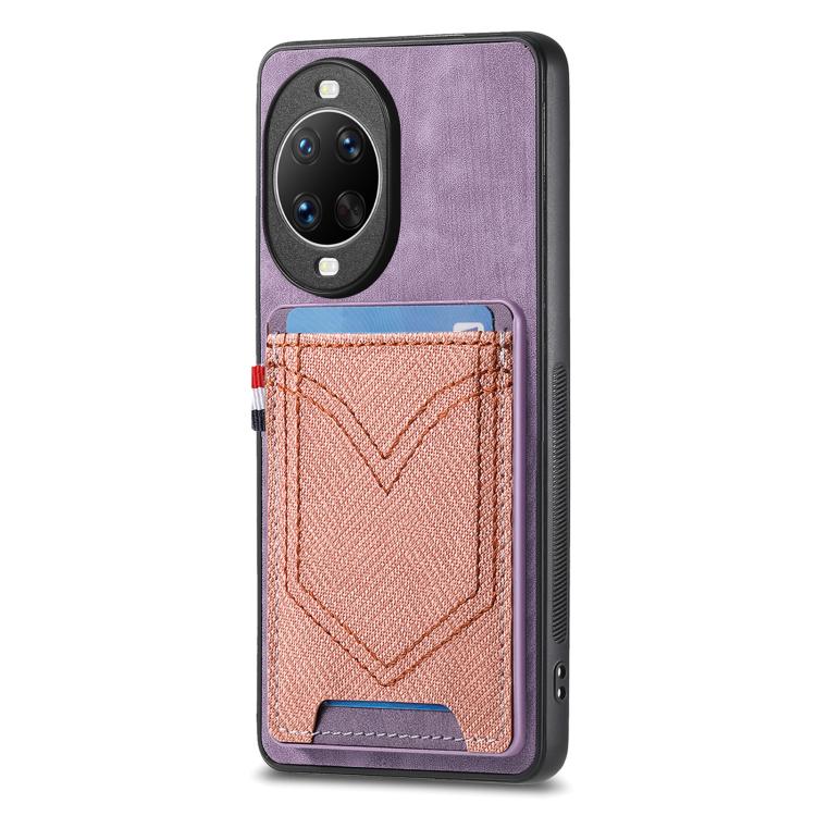 Denim Texture Leather Skin Phone Case with Card Slot, Compatible with Huawei nova 14 Pro