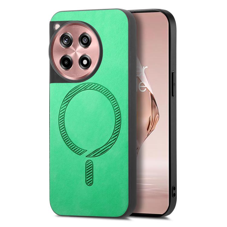 Solid Color Retro Magsafe PU Back Cover Phone Case, Compatible with OnePlus Ace 3 / 12R 5G