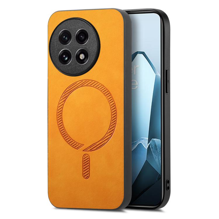 Solid Color Retro Magsafe PU Back Cover Phone Case, Compatible with OnePlus 13