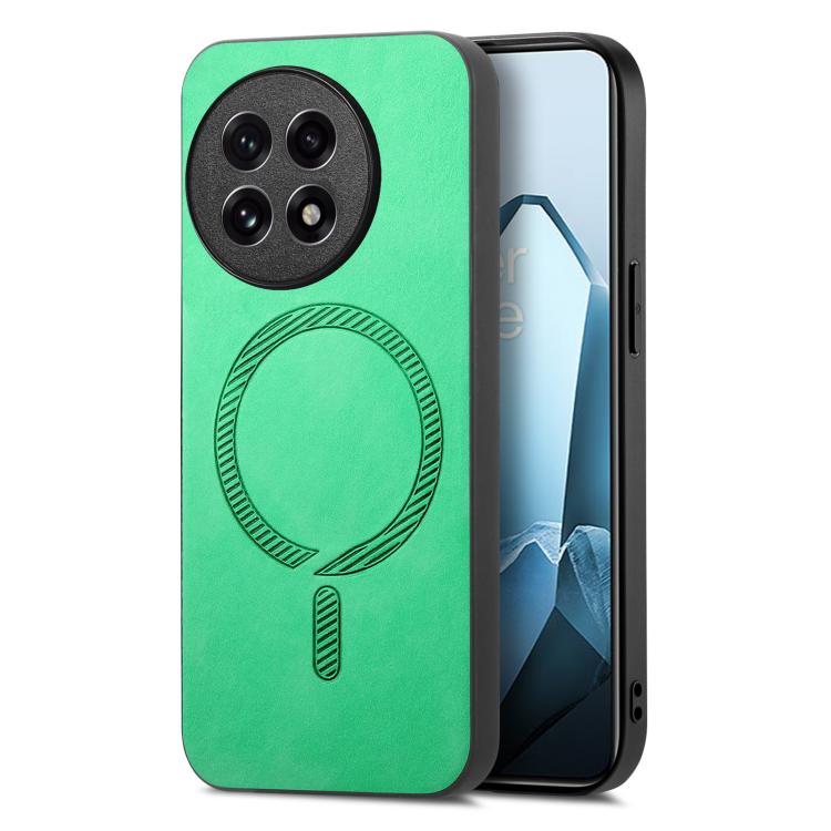 Solid Color Retro Magsafe PU Back Cover Phone Case, Compatible with OnePlus Ace 5 / 5 Pro