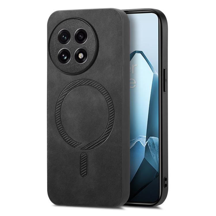 Solid Color Retro Magsafe PU Back Cover Phone Case, Compatible with OnePlus Ace 5 / 5 Pro