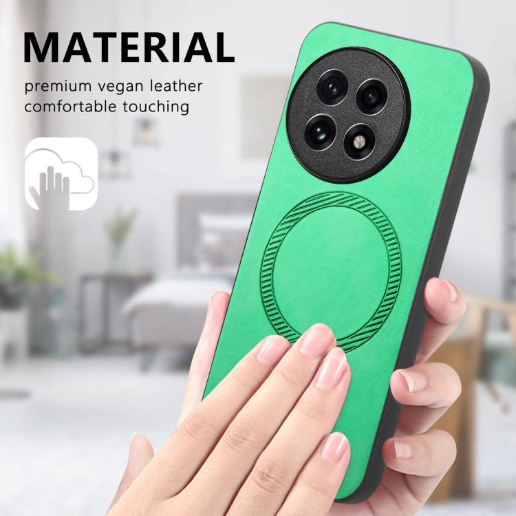 Solid Color Retro Magsafe PU Back Cover Phone Case, Compatible with OnePlus Ace 3 / 12R 5G