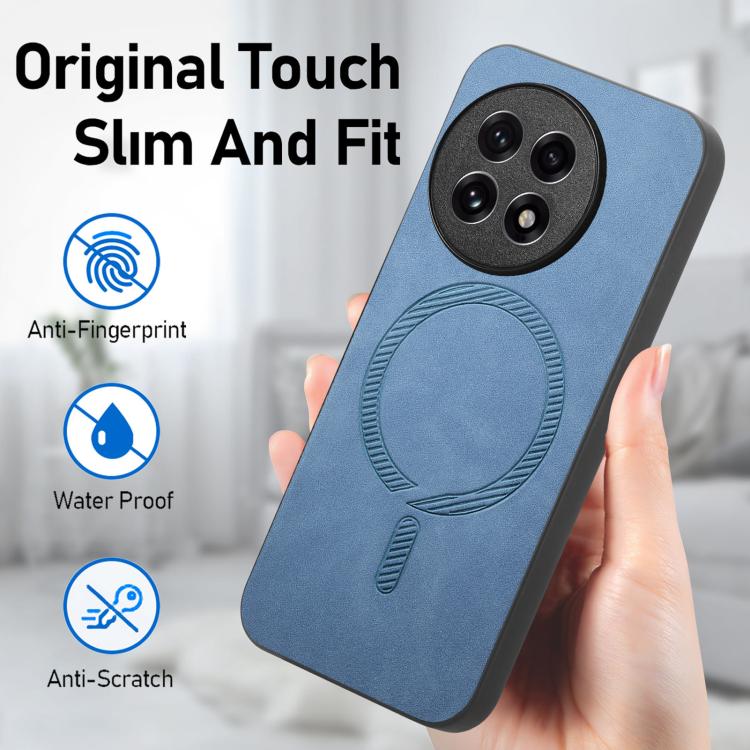 Solid Color Retro Magsafe PU Back Cover Phone Case, Compatible with OnePlus 13