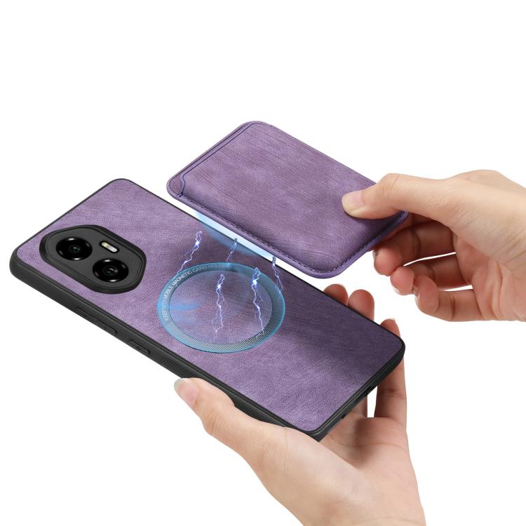 Retro Leather Card Bag Magnetic Phone Case, Compatible with Honor 300 Ultra
