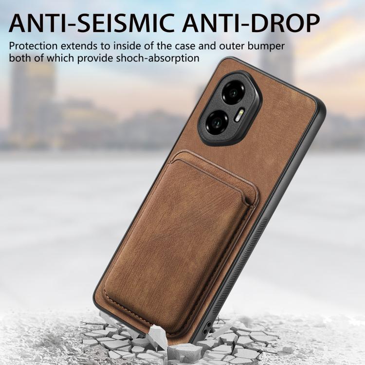 Retro Leather Card Bag Magnetic Phone Case, Compatible with Honor 300 Ultra