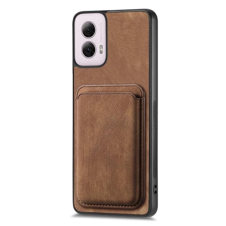 Retro Leather Card Bag Magnetic Phone Case, Compatible with Motorola Moto G Power 5G 2024