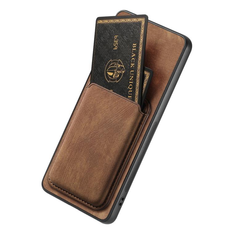 Retro Leather Card Bag Magnetic Phone Case, Compatible with Motorola Moto G Power 5G 2024
