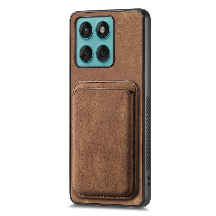 Retro Leather Card Bag Magnetic Phone Case, Compatible with Motorola Moto Edge 60 Fusion