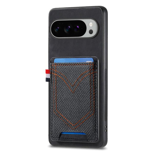 Denim Texture Leather Skin Phone Case with Card Slot