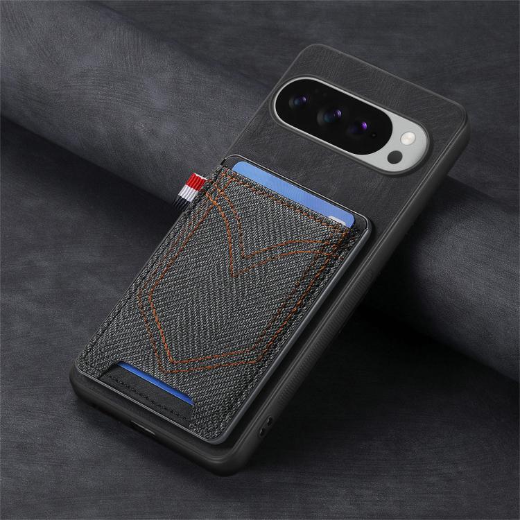 Denim Texture Leather Skin Phone Case with Card Slot