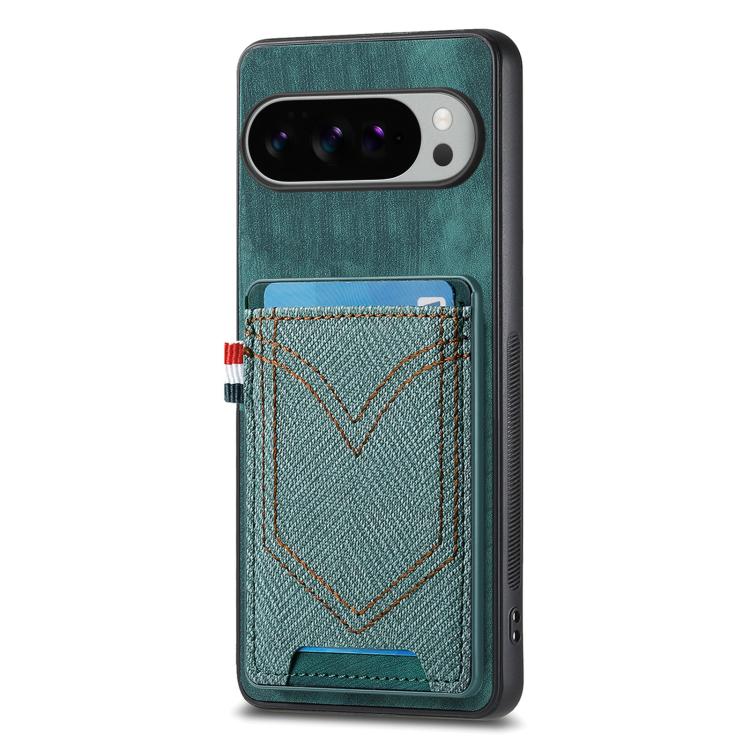 Denim Texture Leather Skin Phone Case with Card Slot