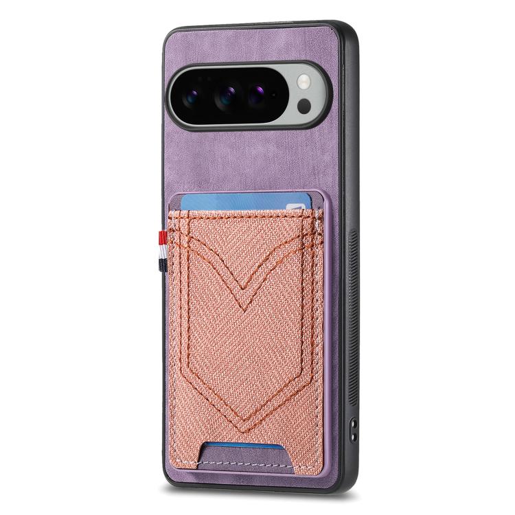 Denim Texture Leather Skin Phone Case with Card Slot