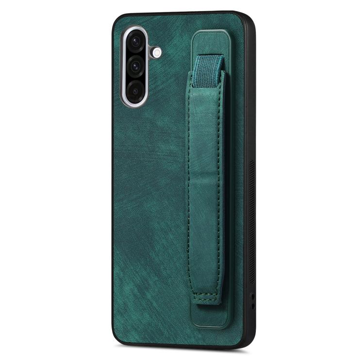 Retro Wristband Holder Leather Back Phone Case, Compatible with Samsung Galaxy A56 5G