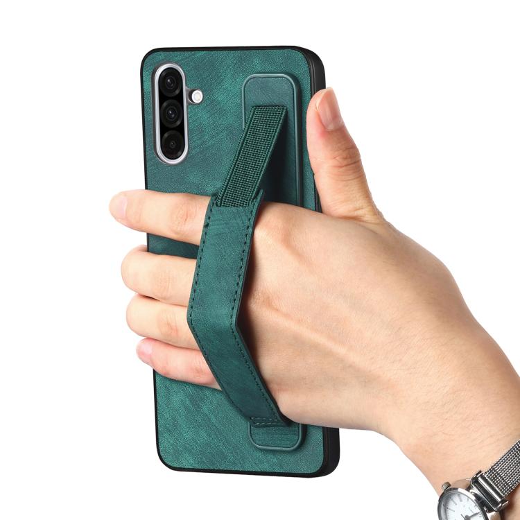 Retro Wristband Holder Leather Back Phone Case, Compatible with Samsung Galaxy A56 5G