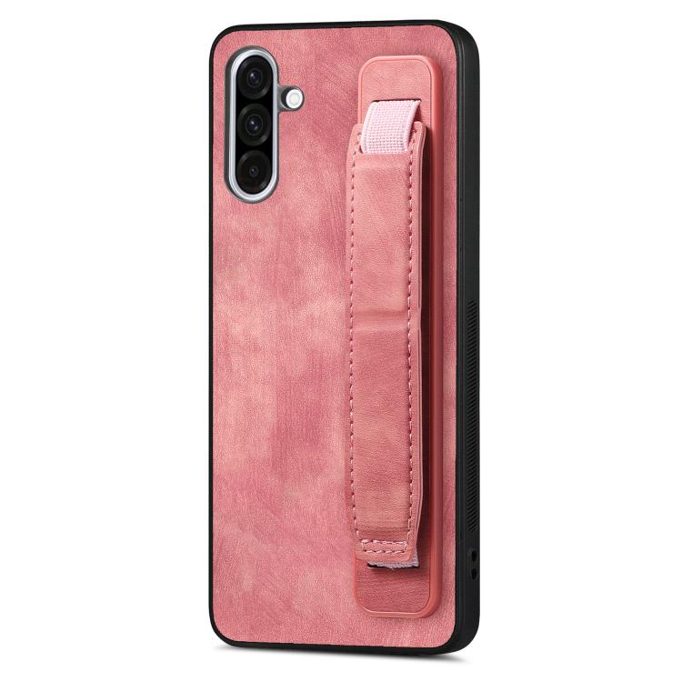 Retro Wristband Holder Leather Back Phone Case, Compatible with Samsung Galaxy A56 5G