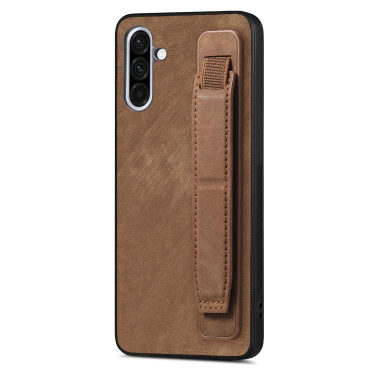 Retro Wristband Holder Leather Back Phone Case, Compatible with Samsung Galaxy A56 5G
