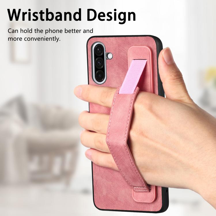 Retro Wristband Holder Leather Back Phone Case, Compatible with Samsung Galaxy A56 5G