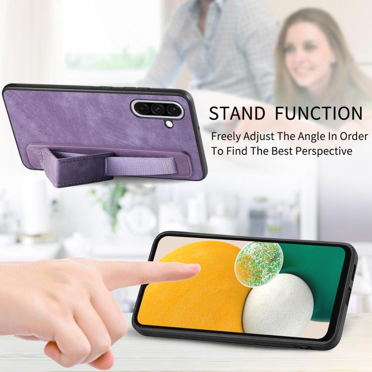 Retro Wristband Holder Leather Back Phone Case, Compatible with Samsung Galaxy A56 5G