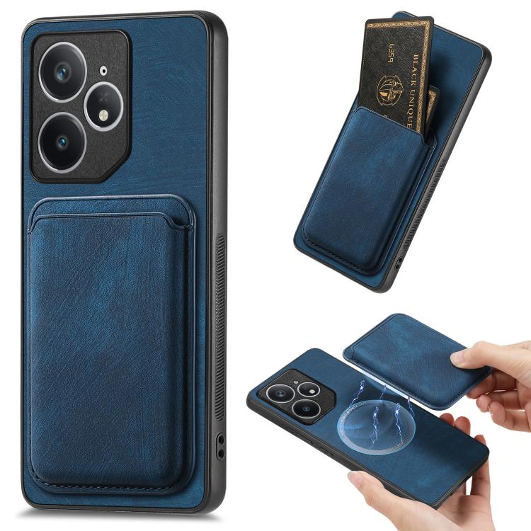 Retro Leather Card Bag Magnetic Phone Case, Compatible with Realme Neo7