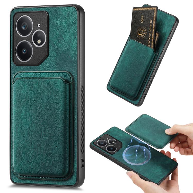 Retro Leather Card Bag Magnetic Phone Case, Compatible with Realme Neo7