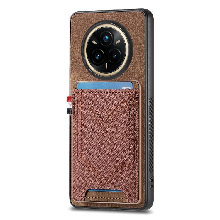 Denim Texture Leather Skin Phone Case with Card Slot, Compatible with Realme 14 Pro