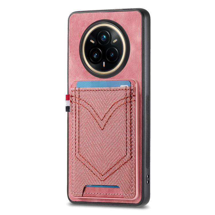 Denim Texture Leather Skin Phone Case with Card Slot, Compatible with Realme 14 Pro