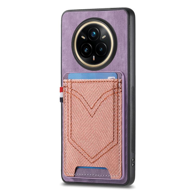 Denim Texture Leather Skin Phone Case with Card Slot, Compatible with Realme 14 Pro