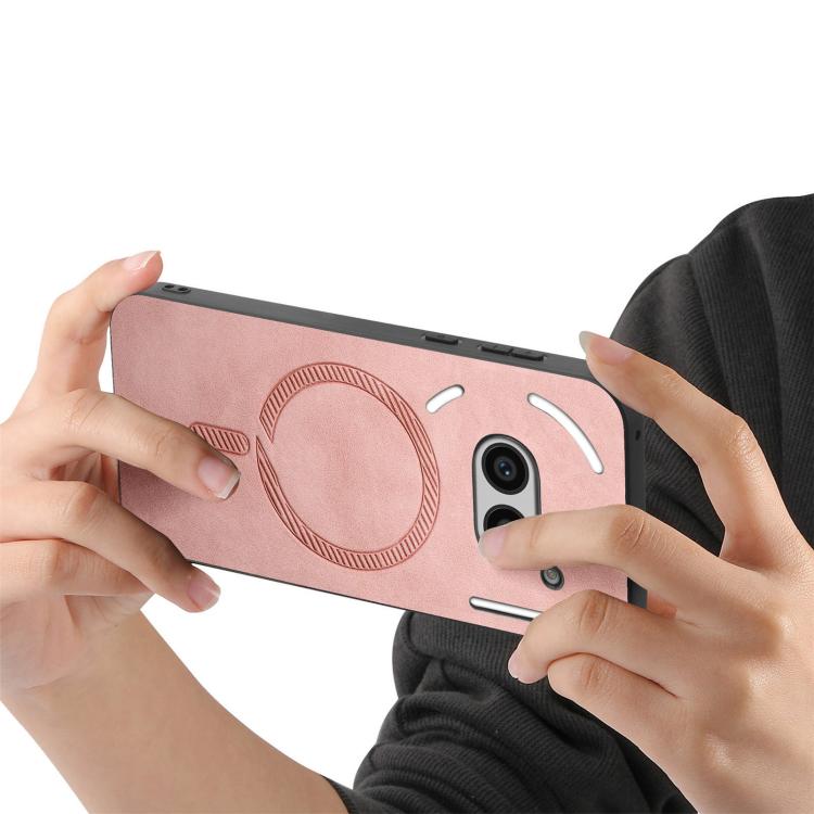 Retro Magsafe Magnetic PU Back Cover Phone Case, Compatible with Nothing Phone 2a