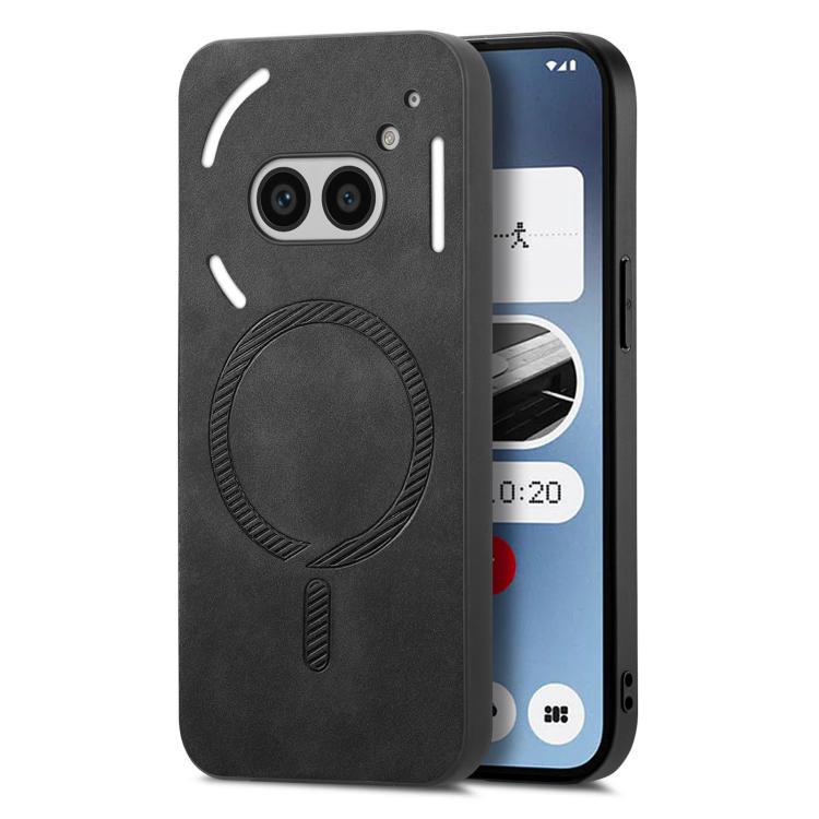 Retro Magsafe Magnetic PU Back Cover Phone Case, Compatible with Nothing Phone 2a