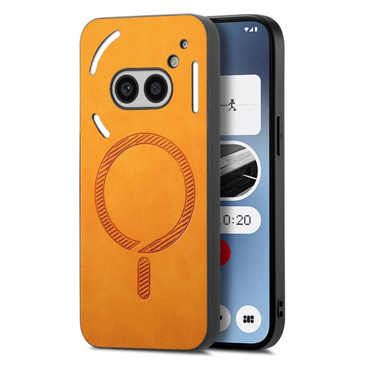 Retro Magsafe Magnetic PU Back Cover Phone Case, Compatible with Nothing Phone 2a