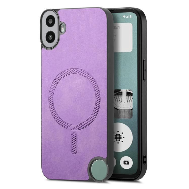 Retro Magsafe Magnetic PU Back Cover Phone Case, Compatible with Nothing CMF Phone 1