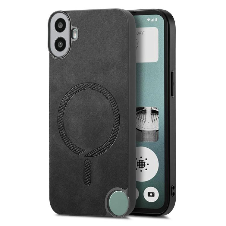 Retro Magsafe Magnetic PU Back Cover Phone Case, Compatible with Nothing CMF Phone 1