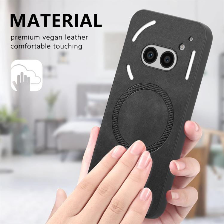 Retro Magsafe Magnetic PU Back Cover Phone Case, Compatible with Nothing Phone 2a