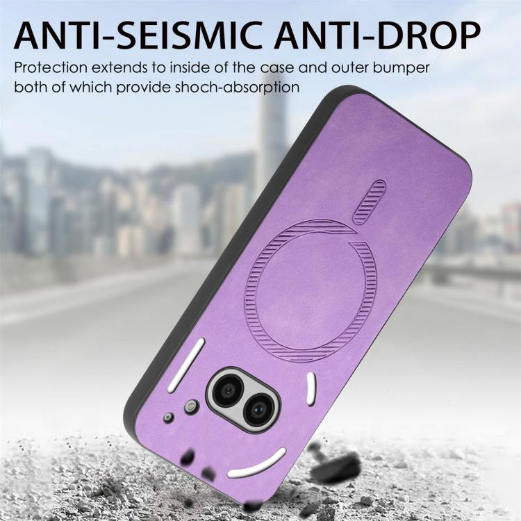 Retro Magsafe Magnetic PU Back Cover Phone Case, Compatible with Nothing CMF Phone 1