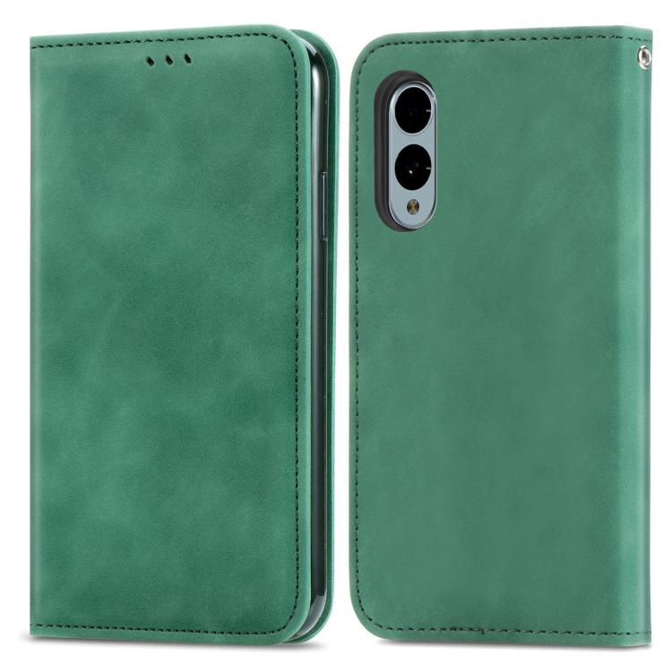Retro Skin Feel Magnetic Flip Leather Phone Case, Compatible with Fujitsu Arrows We2 / F-52E