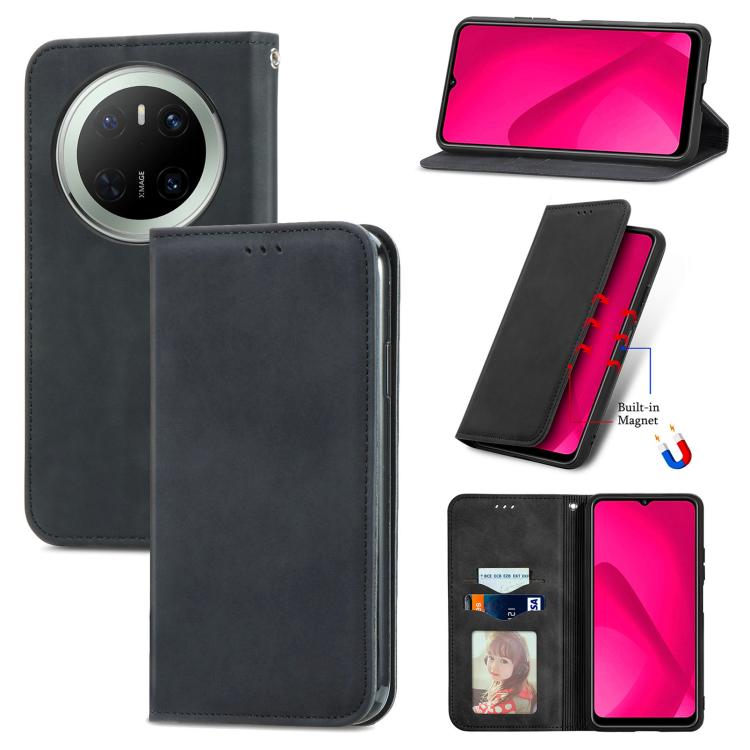 Retro Skin Feel Magnetic Flip Leather Phone Case, Compatible with Huawei Mate 70