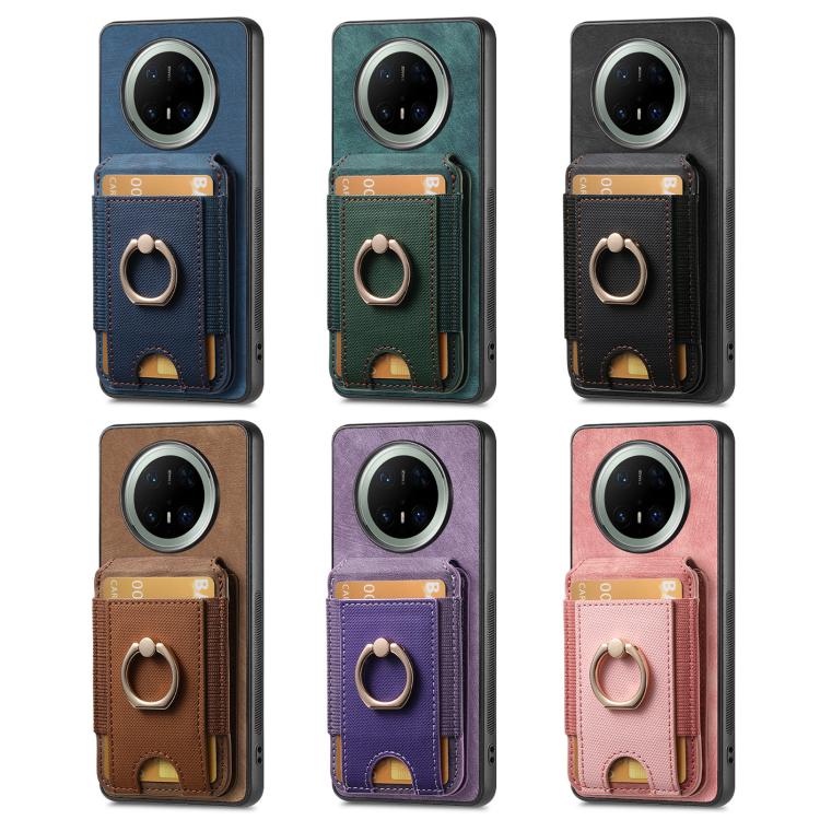 Retro Splitable Magnetic Stand Card Bag Leather Phone Case, Compatible with Huawei Mate 70